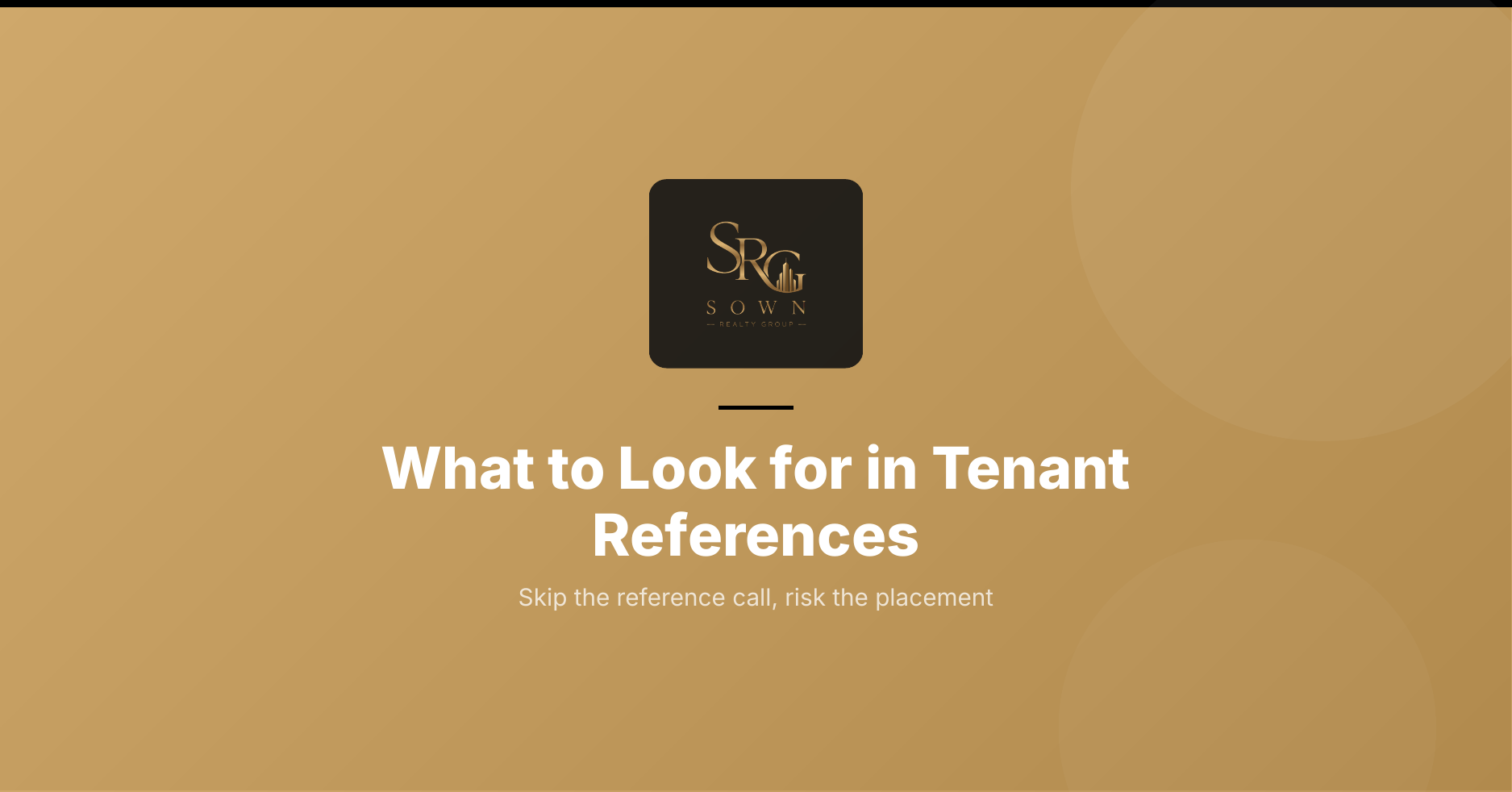 What to look for in tenant references