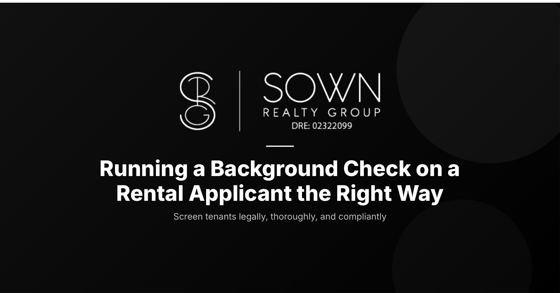 How to run a background check on a rental applicant