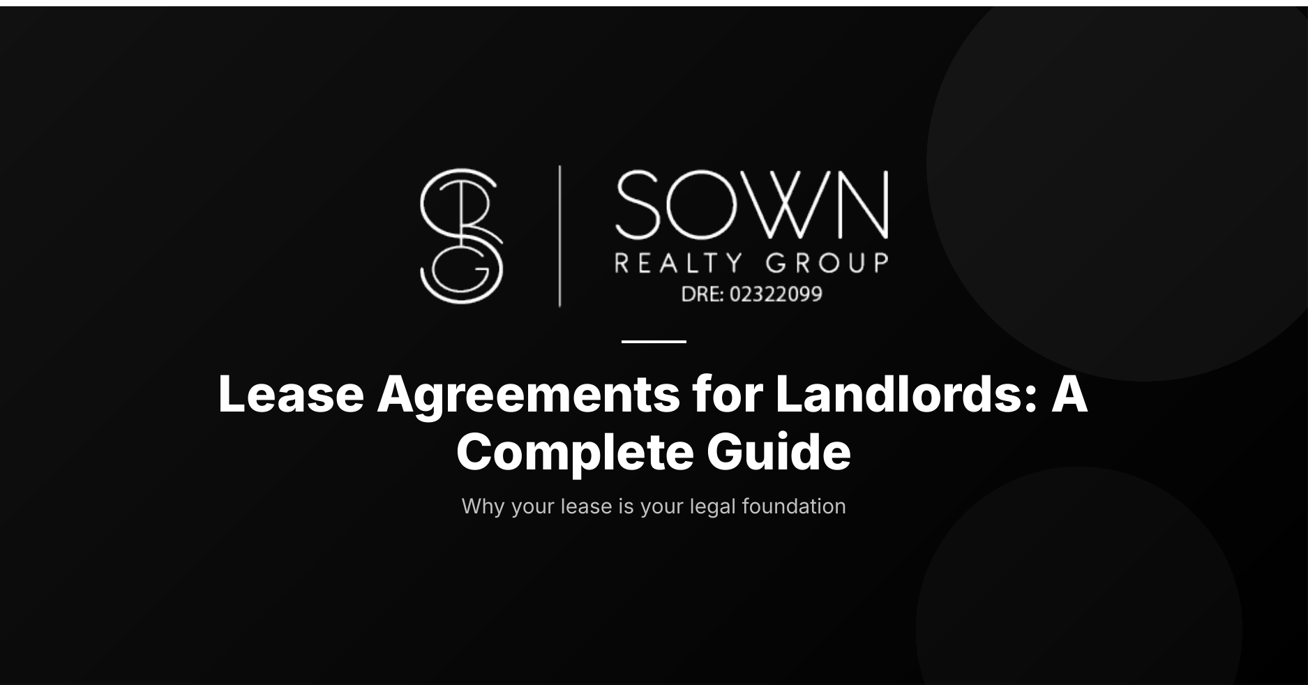 Lease Agreements for Landlords: A Complete Guide