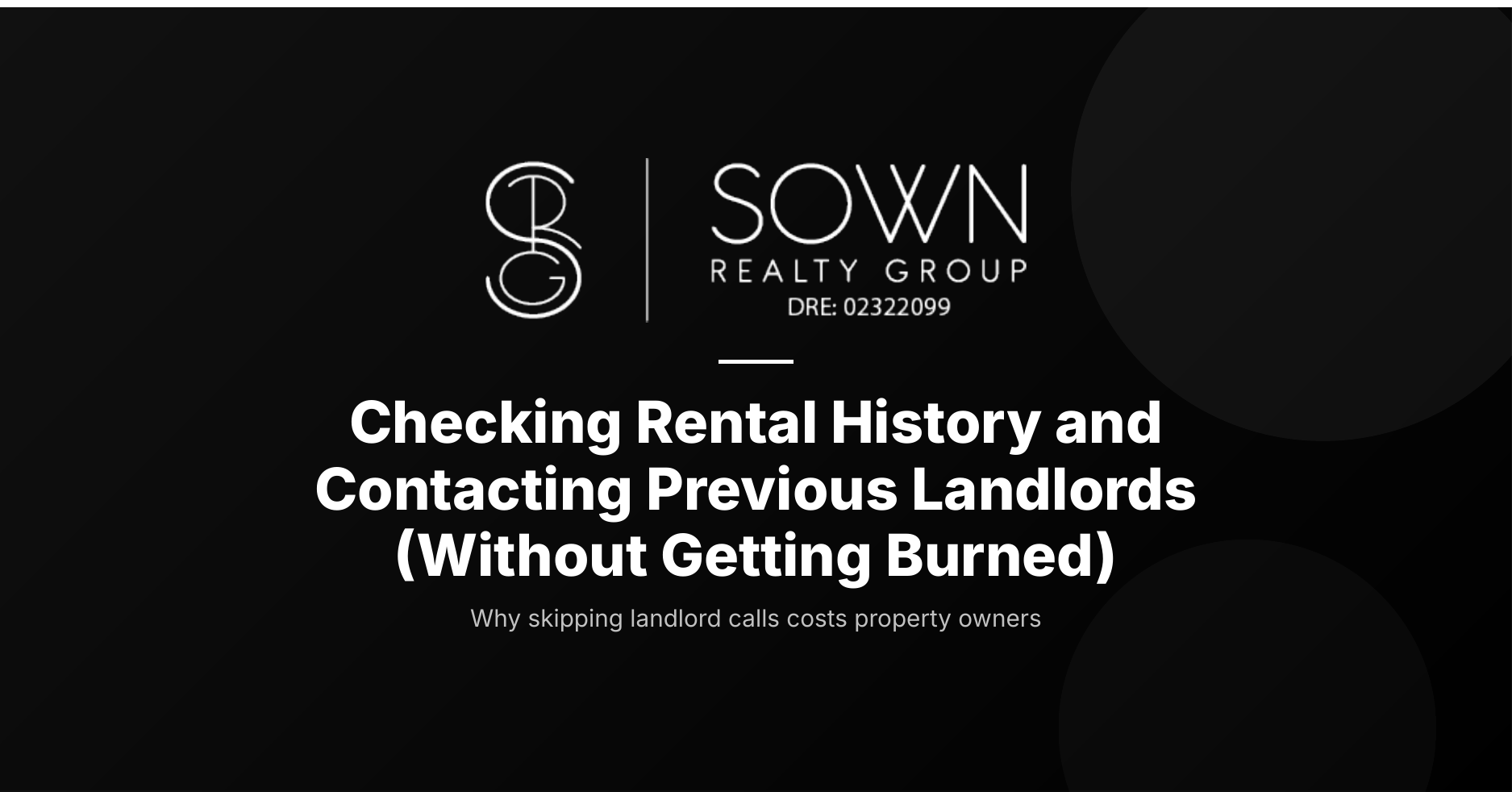How to check rental history and contact previous landlords