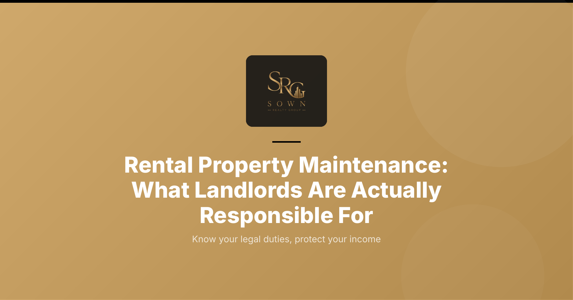 Rental Property Maintenance: What Landlords Are Responsible For